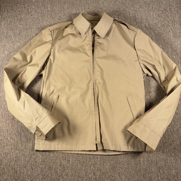 Patriot Navy Windbreaker Men’s Government Issued Full Zip Tan Large Talon Zipper - Picture 2 of 11